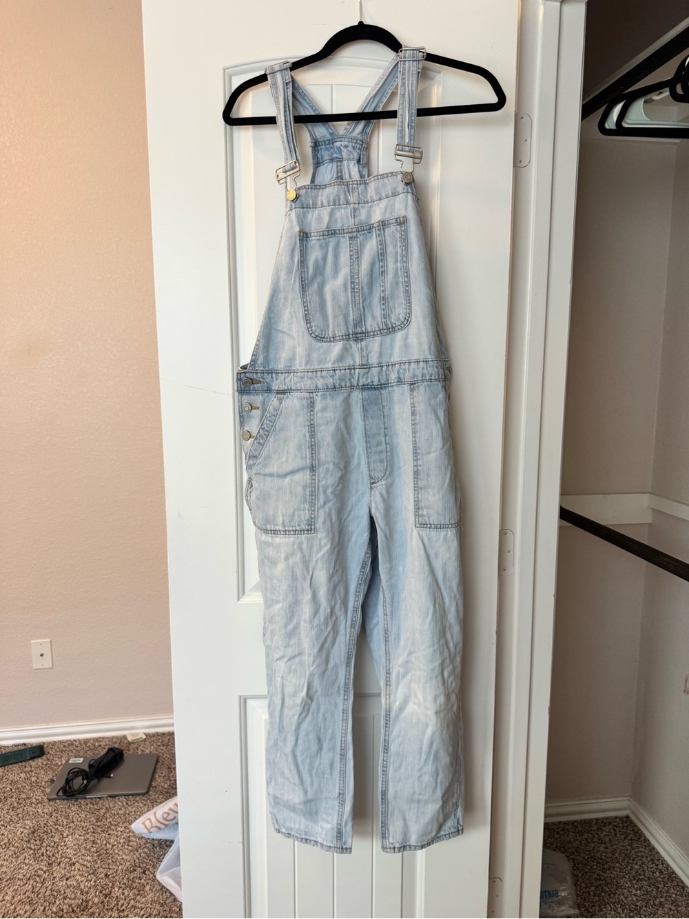 GAP Light Wash Denim Overalls - Light Blue